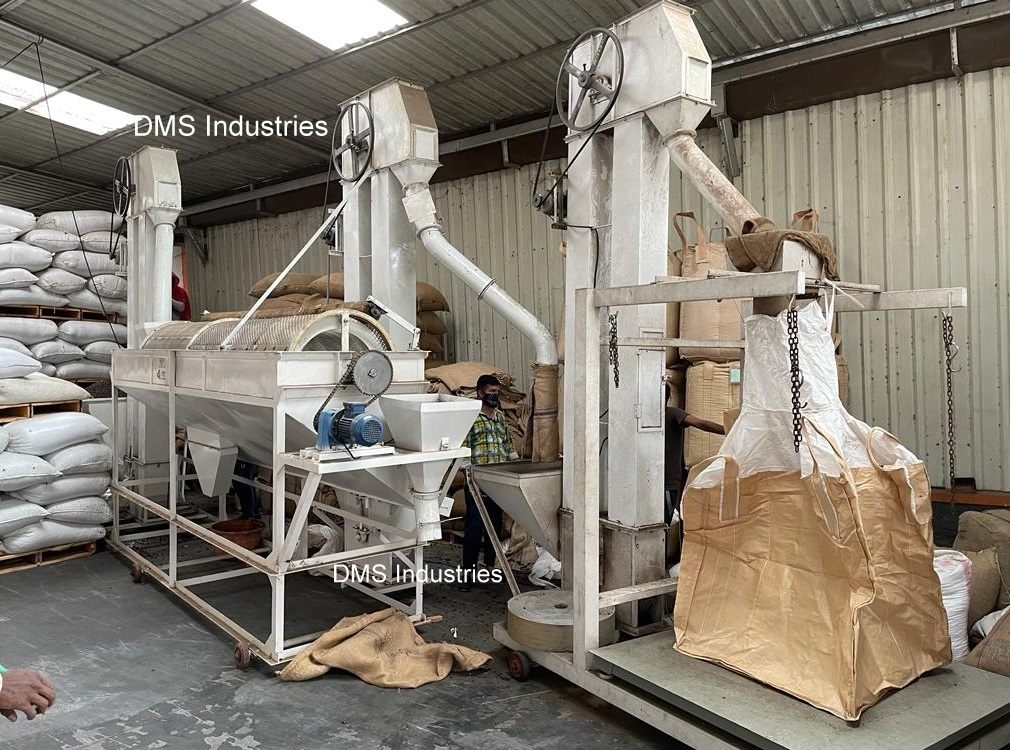 Coffee processing line installed inside a customer plant